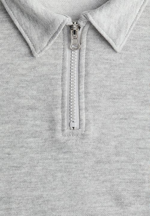 H&M - Zip-top polo shirt - light grey