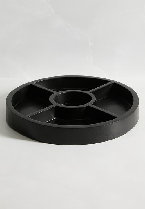 Div wooden serving bowl - Black