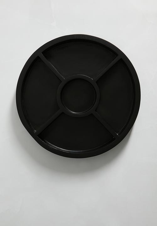 Sixth Floor - Div wooden serving bowl - Black
