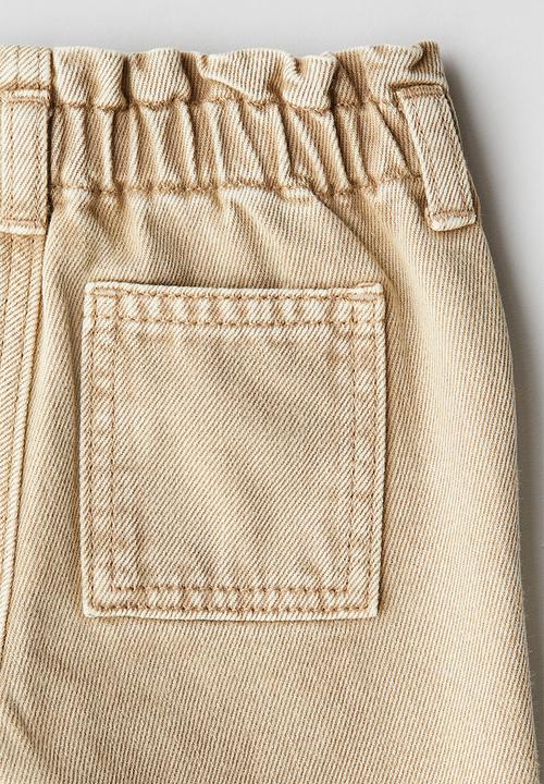 H&M - Paper bag jeans - beige