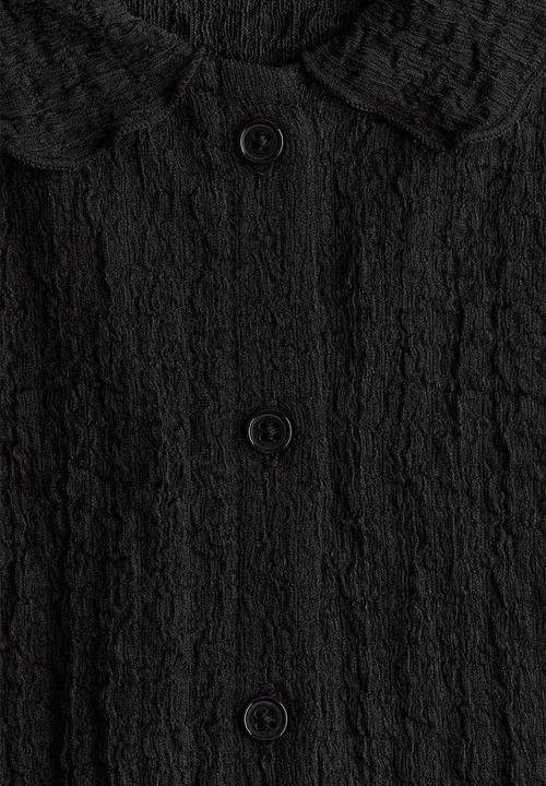H&M - Crinkled jersey blouse - black