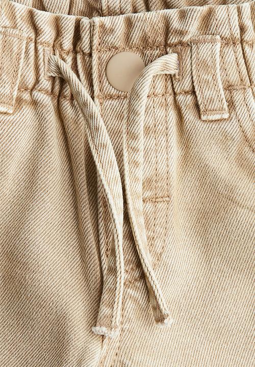 H&M - Paper bag jeans - beige