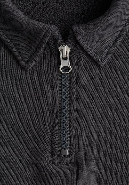 H&M - Sweatshirt zip-top polo shirt - dark grey