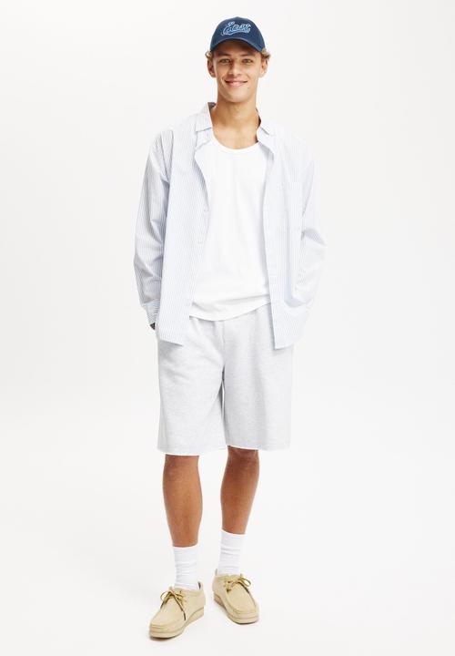 Cotton On - Super Baggy Fleece Short - Grey Marle