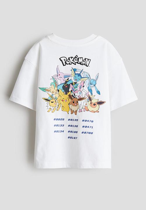 H&M - Printed t-shirt - white pokémon