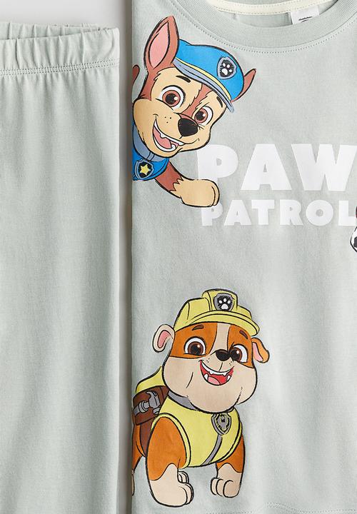 H&M - Printed cotton jersey pyjamas - light green paw patrol