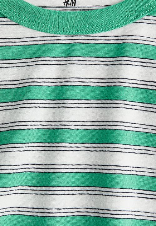 H&M - Cotton jersey t-shirt - green striped