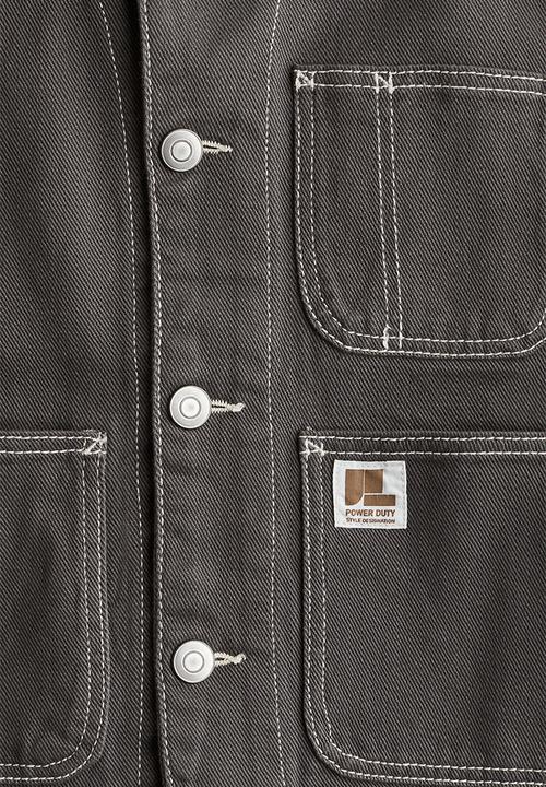 H&M - Cotton twill shacket - dark grey