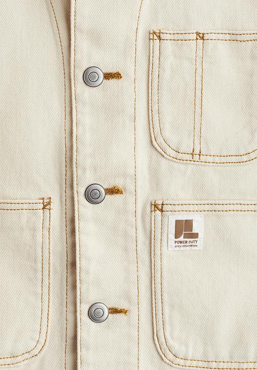 H&M - Cotton twill shacket - light beige 