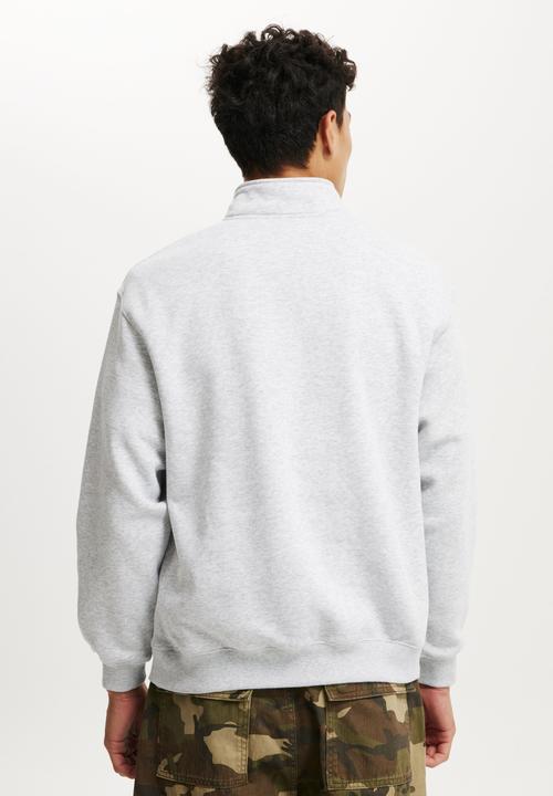 Cotton On - 1/4 Zip Fleece - Grey Marle