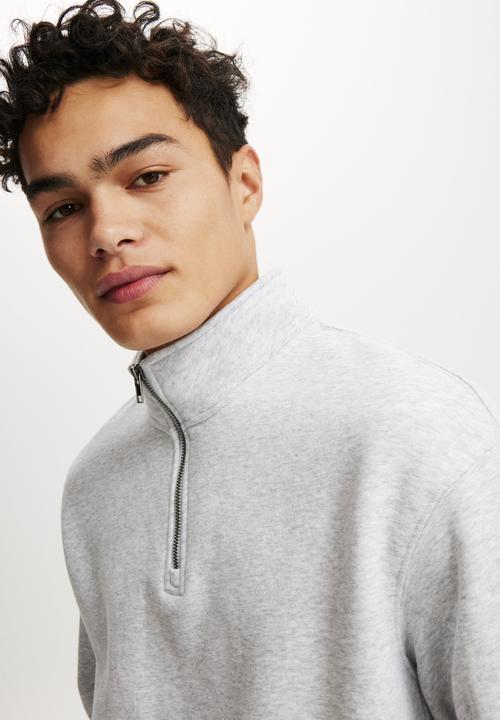 Cotton On - 1/4 Zip Fleece - Grey Marle