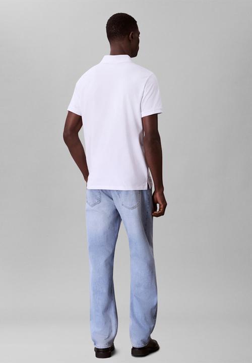 Calvin Klein - Short sleeve Smooth Cotton Solid Polo - Bright White