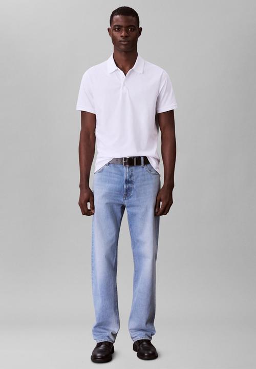 Calvin Klein - Short sleeve Smooth Cotton Solid Polo - Bright White