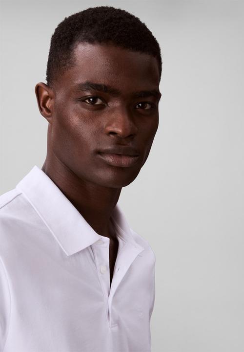 Calvin Klein - Short sleeve Smooth Cotton Solid Polo - Bright White