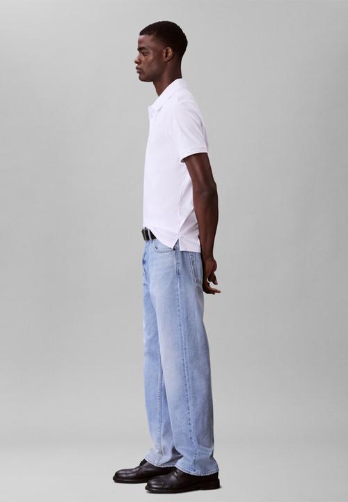 Calvin Klein - Short sleeve Smooth Cotton Solid Polo - Bright White