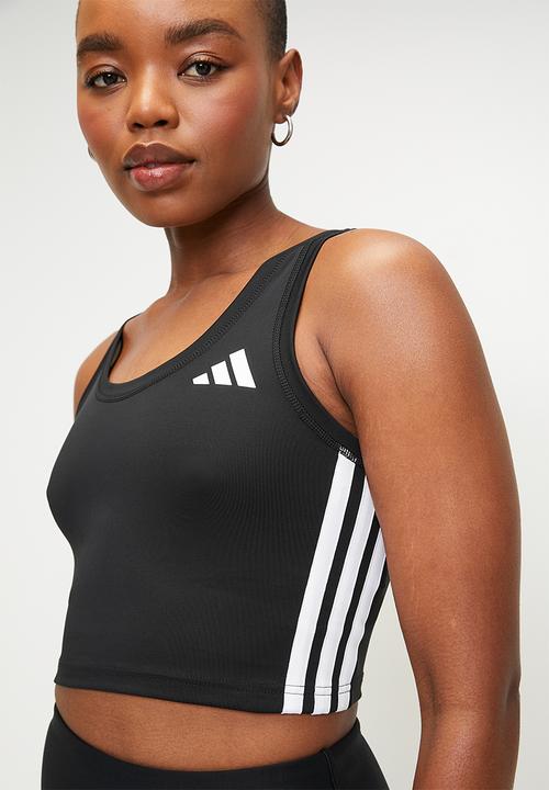 adidas Performance - We 3S Crop Tank - Black