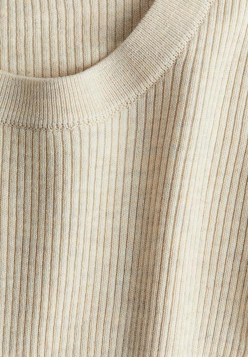 H&M - Rib-knit jumper - light beige