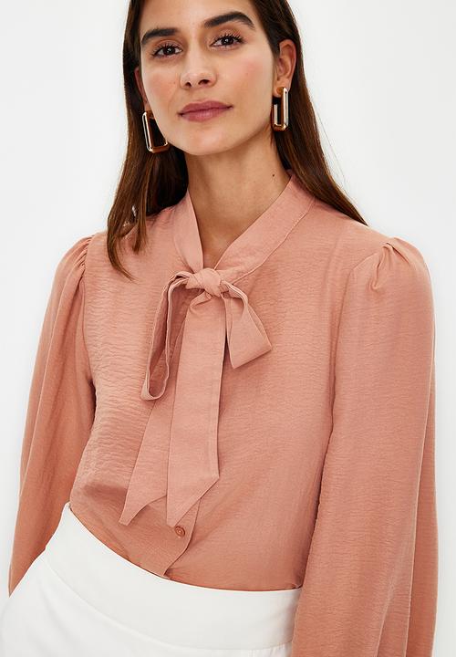 Trendyol - Scarf woven shirt - rose