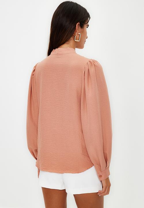 Trendyol - Scarf woven shirt - rose