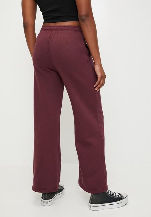 Cotton On - Classic fleece wide leg sweatpant - sour cherry