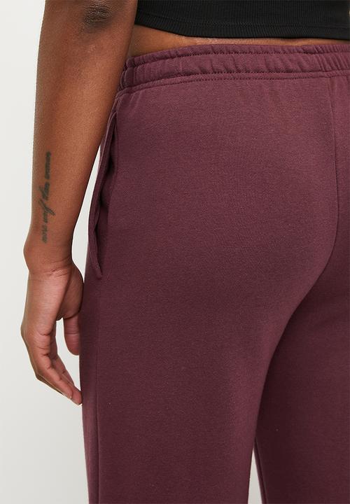 Cotton On - Classic fleece wide leg sweatpant - sour cherry
