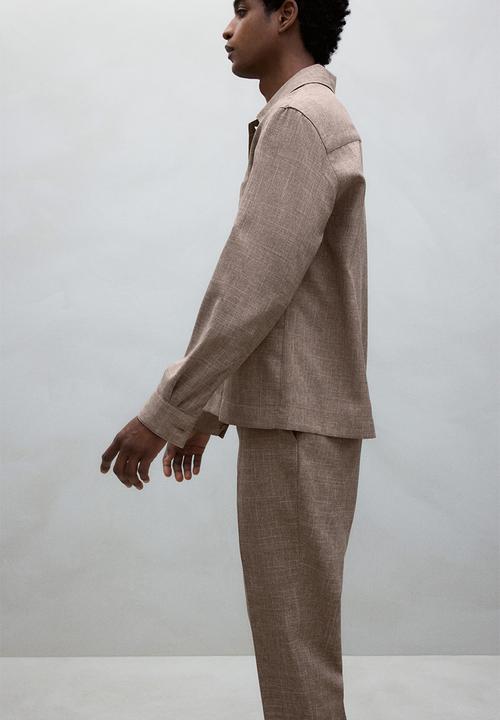 H&M - Regular fit suit trousers - beige marl 