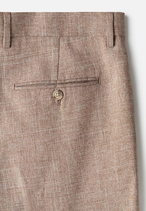 H&M - Regular fit suit trousers - beige marl 