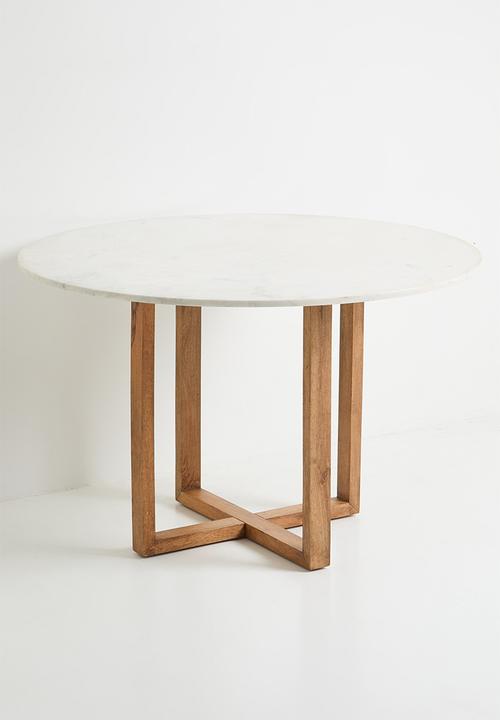 Sixth Floor - Genie Marble & Wood Dining Table - Natural