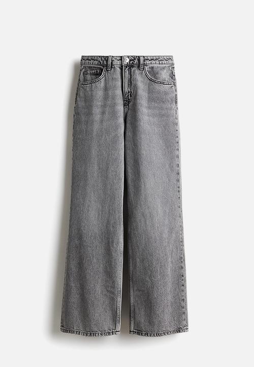 H&M - Wide high jeans - grey