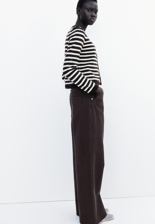 H&M - Wide jeans - dark brown