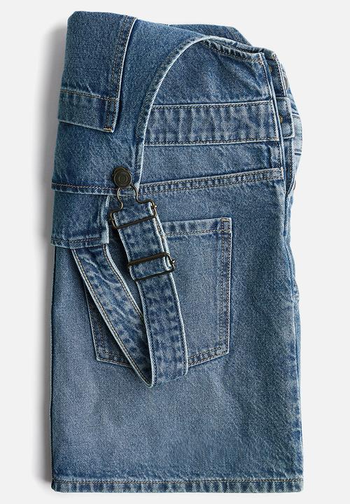 H&M - Denim dungaree dress - light denim blue