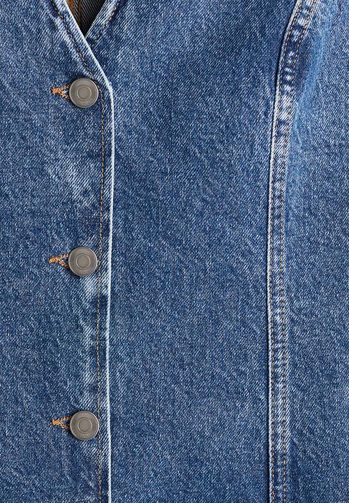H&M - A-line denim dress - light denim blue