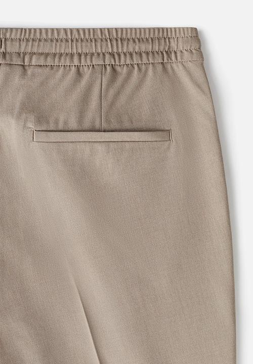 H&M - Slim fit tailored joggers - beige