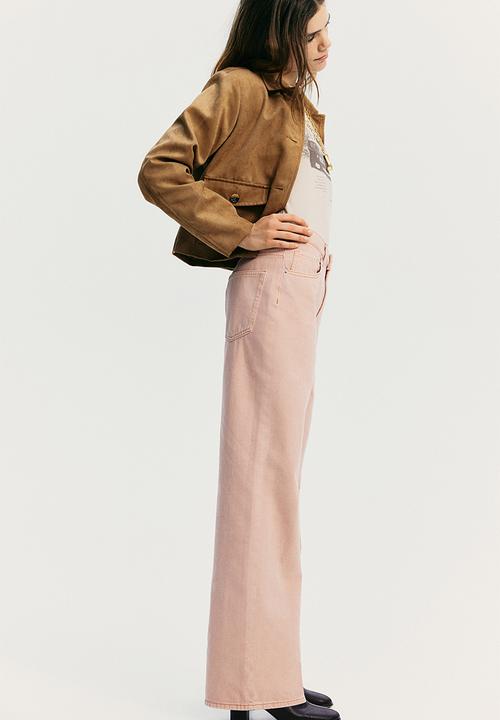 H&M - Wide high jeans - apricot