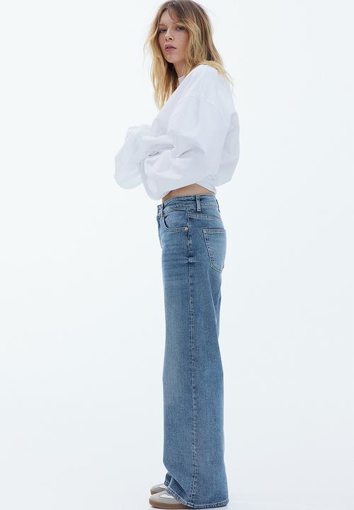 H&M - Wide high jeans - denim blue