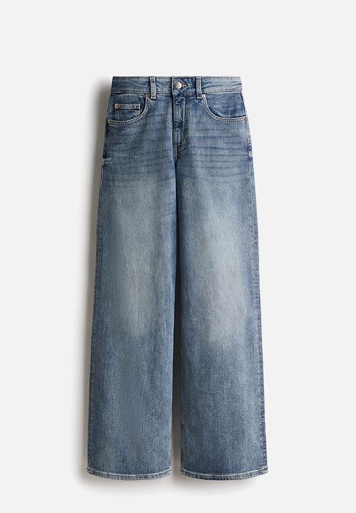 H&M - Wide high jeans - denim blue