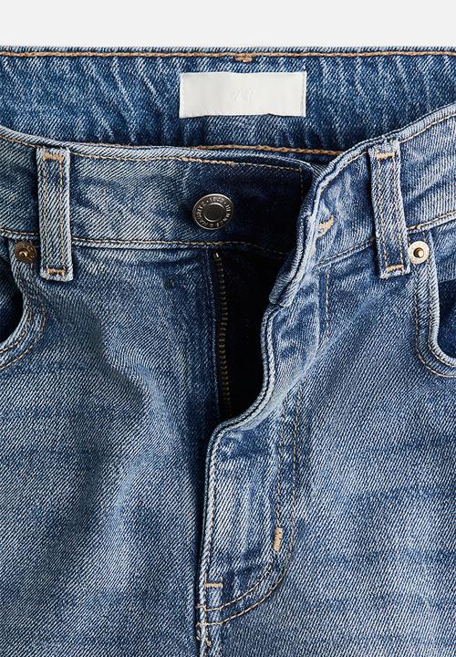 H&M - Wide high jeans - denim blue