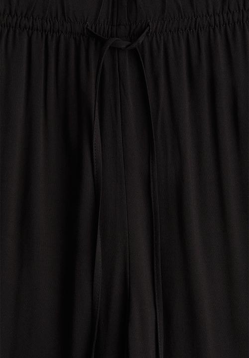 H&M - Viscose drawstring trousers - black