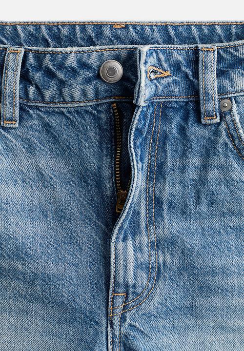 H&M - High denim shorts - light denim blue