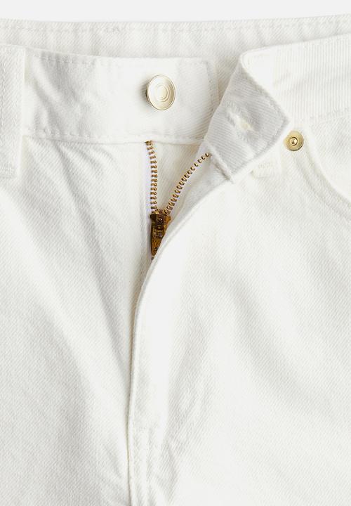H&M - High denim shorts - white