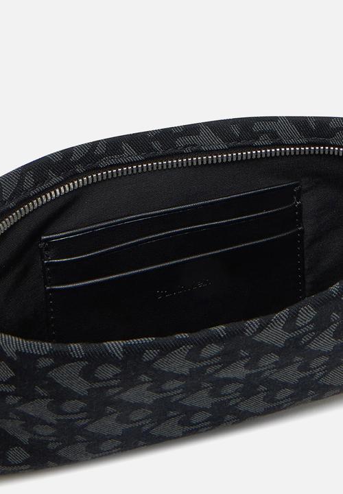 Calvin Klein - Logo jacquard sophie top zip - black