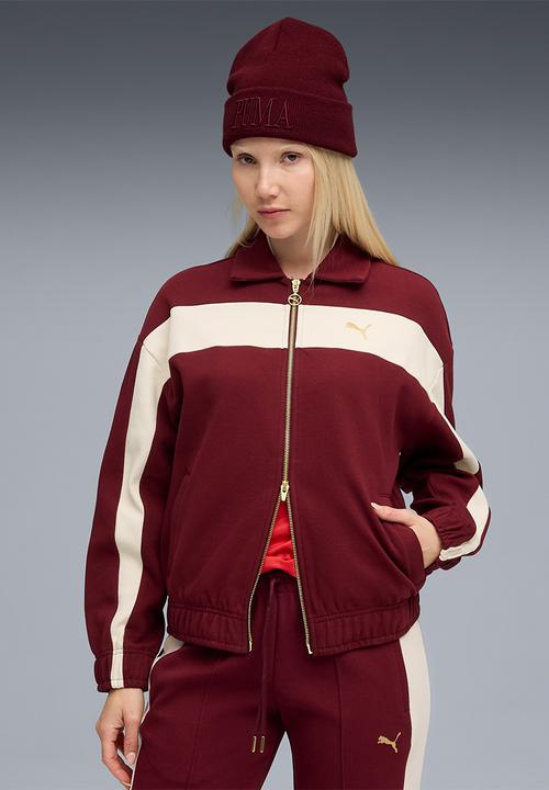 PUMA - T7 Relaxed Track Jacket - Ruby Shimmer