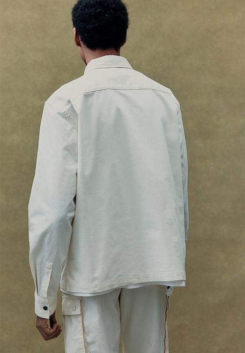 H&M - Regular fit twill overshirt - white