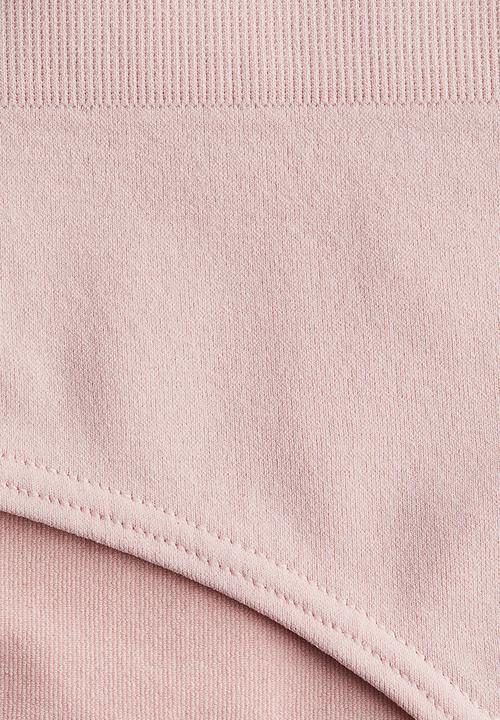 H&M - 2 pack seamless briefs - dusty pink