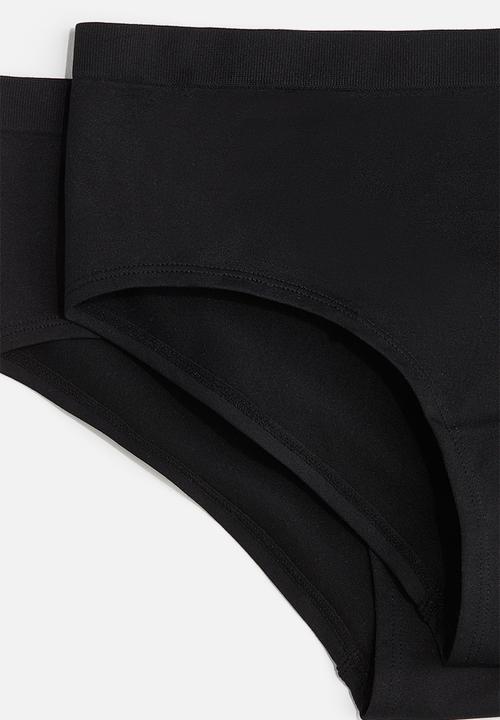 H&M - 2 pack seamless hipster briefs - black