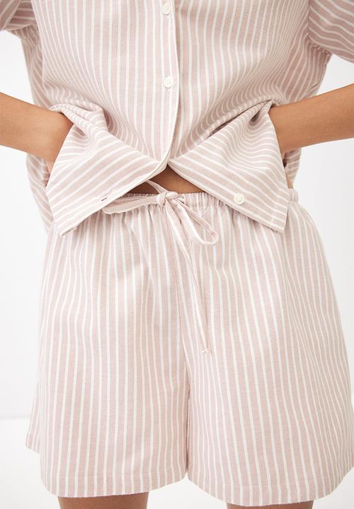 H&M - Flannel pyjamas - light pink striped