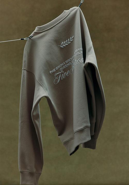 H&M - Loose fit printed sweatshirt - light beige new york