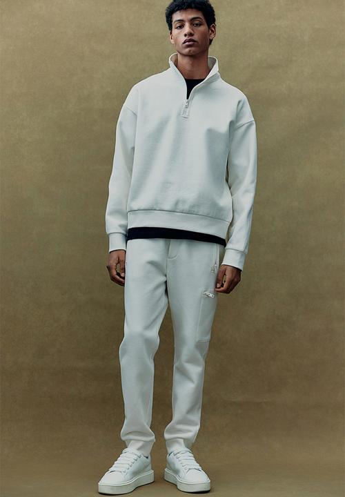 H&M - Loose fit zip-top sweatshirt - cream