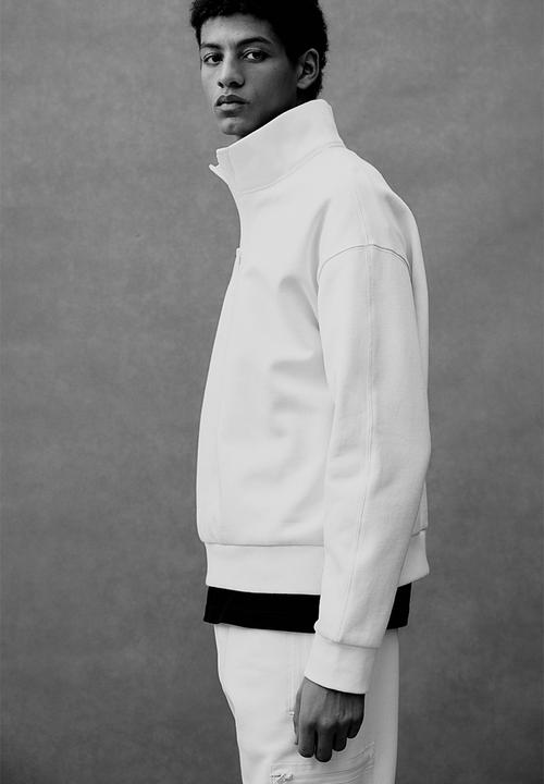 H&M - Loose fit zip-top sweatshirt - cream