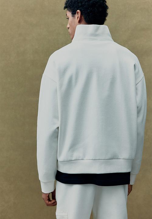 H&M - Loose fit zip-top sweatshirt - cream